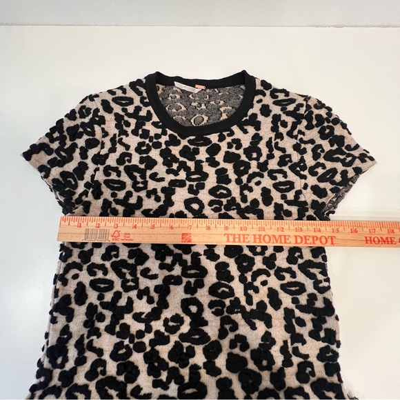 Free People Leopard Print Mini Dress Size S Bodycon Chunky Knit Wool/cotton Blen - Picture 7 of 9